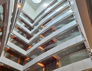 Andaz Singapore light-filled atrium hallway design with natural lighting