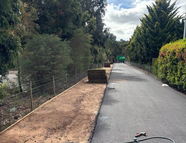 Turf before being installed in Geelong 