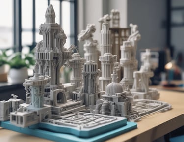 An advanced 3D printer in action.