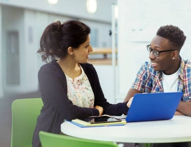 two people going through a consultation