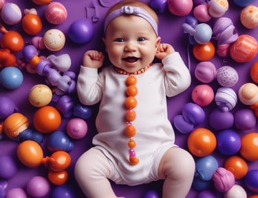 A cozy baby clothing section with soft fabrics and colors.