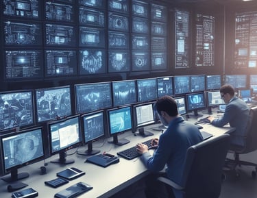 A wooden framed artwork displaying the word 'Digital' in blue letters set against a muted green background. Vertical panels in the background contain various combinations of letters and phonetic symbols in blue on a beige surface.