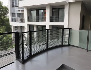 Balcony Invisible Grill Installation – Safety without blocking your skyline view.  Window Invisible 