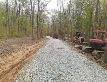 land clearing job and driveway build