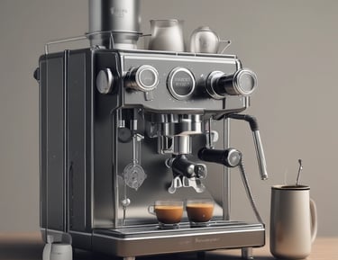 A barista preparing coffee with care in a cozy café setting.