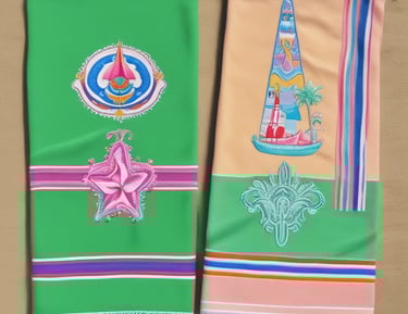 Soft towels featuring elegant embroidered patterns along the edges.