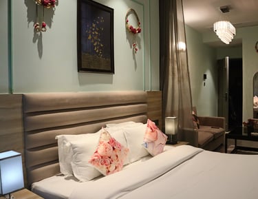 Comfortable Double Bed for 2 Sipra Bnb