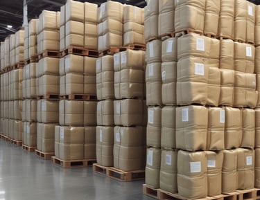A delivery truck loaded with crates of olive oil heading out for distribution.