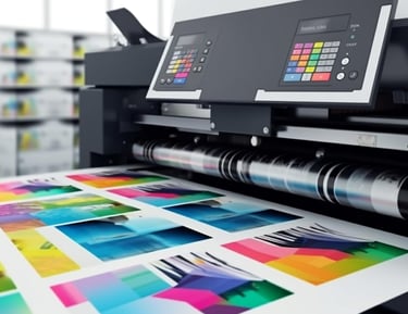 image of a large format printing press