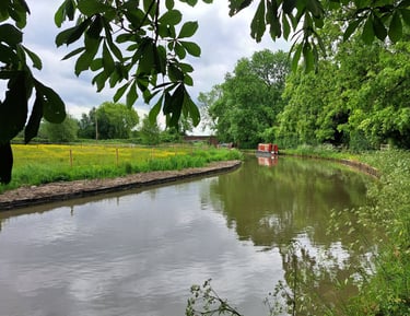 a boat moored on the canal