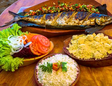 Peixe assado do Jundú