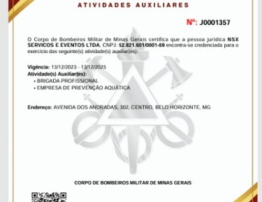 Contamos com brigadistas e salva-vidas para garantir a segurança em eventos, clubes e empresas .