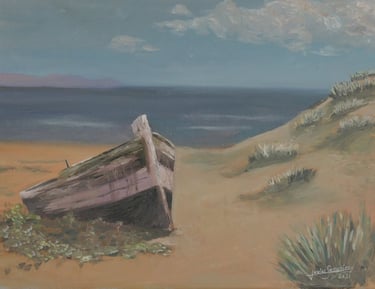 merecido descanso . acrilico 30x40cm