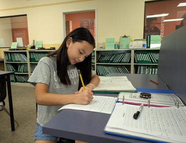 Student motivated to work independently at Huntington Learning Center, Elk Grove