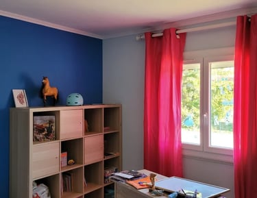 embellissemnt chambre peinture bleu mur milianservices