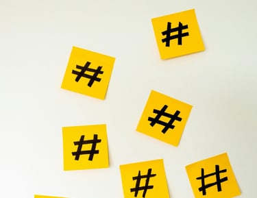 Hashtags on Sticky Notes