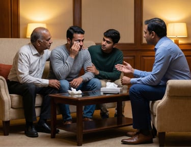 Family Counselling & Emotional Healing | Nasha Mukti Kendra in Vadodara | Restart Premium Rehab in Vadodara | De-Addiction 