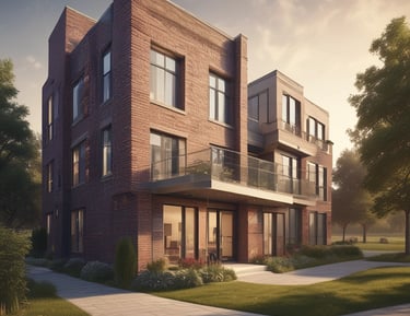 A professional consultation session with paperwork and property plans on the table.