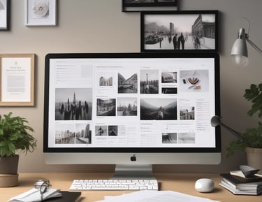 A team reviewing campaign analytics on multiple screens in a sleek workspace.