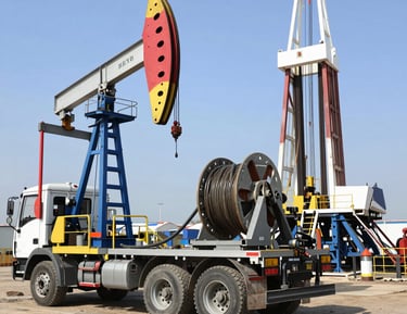 Close-up of hands assembling a prototype device used in oil extraction.