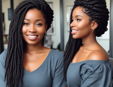 A person sits in a salon chair under a hair drying machine, with their hair wrapped in foil. The setting appears modern, with various hair products visible on a countertop. The lighting is soft and focused, enhancing the black-and-white aesthetic of the image.