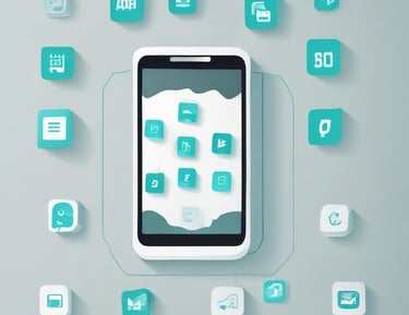 A person wearing a smartwatch types on a laptop with a website about web development displayed on the screen. The background includes a bookshelf with some books and a decorative horse sculpture.