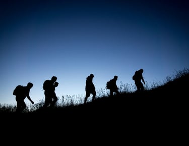 groupe en randonnée