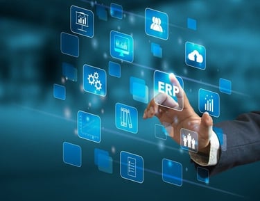 a person touching a button on a computer screen