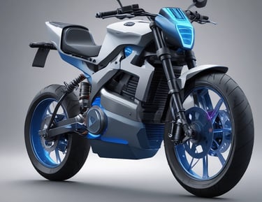 A lifestyle image of a person riding an electric bike.