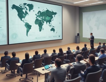 A group of professionals attending a training session or workshop.