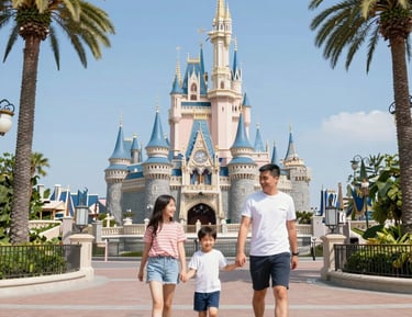 beautiful picture of a family on a vacation