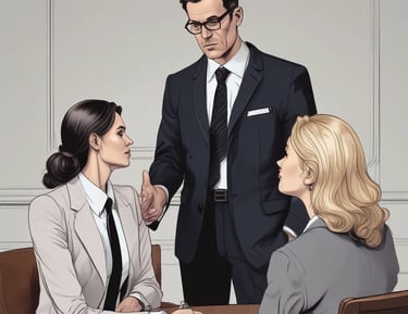 A person reviewing insurance documents with a friendly advisor.