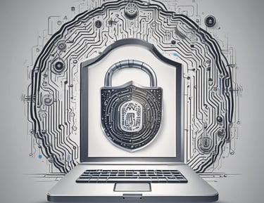 Secure cloud storage with medical data icons