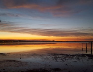 Sunrise over the lake