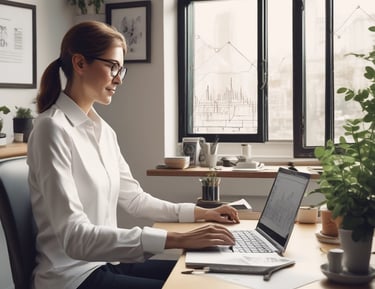 A calm workspace with a notebook, pen, and coffee cup symbolizing thoughtful financial planning.