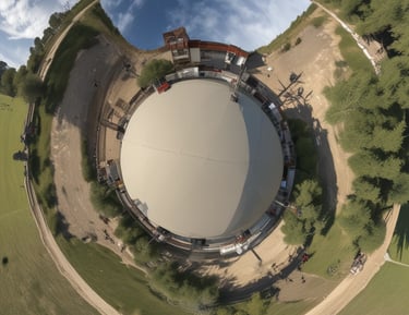 A 360-degree immersive virtual tour of a modern construction site.