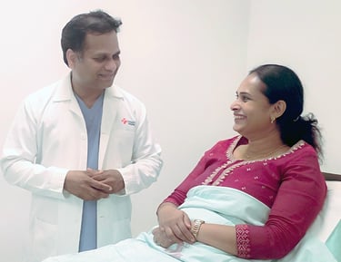 Dr Ravikanth with Patients post Surgery 