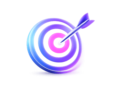 darting target in a bullseye target