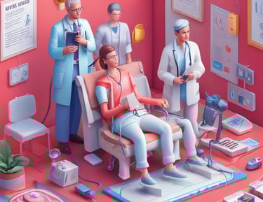 Medical professional assisting a patient, symbolizing health insurance.