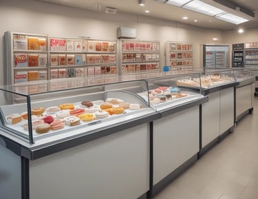 assorted food in silver commercial refrigerator