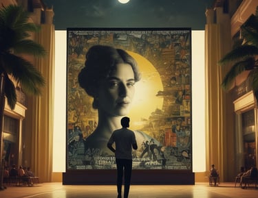 man facing a woman