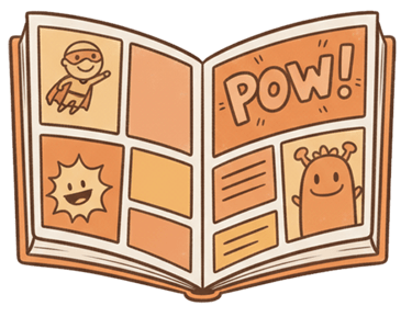 a comic book with a cartoon character on it