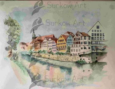 aquarell-tuebingen-panorama-2023-surkow-art-paul-surkow
