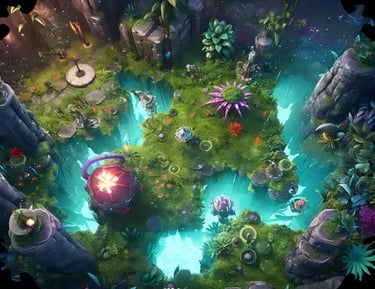 Battle map, Jardin jurassique