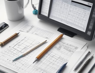 Engineer coordinating a construction site with workers and machinery.
