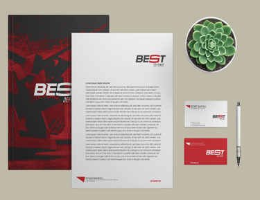 Best Defence markasının kurumsal kimlik çalışması