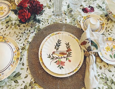 Beggarweed Blue Yellow Floral China 