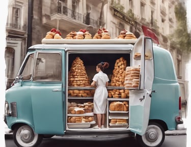 a person pushing a child in a stroller down a hallway