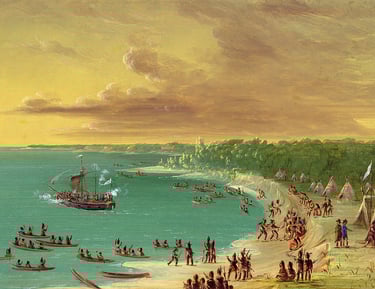 George Catlin depicts Lake Erie in 1848