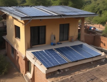 A government building powered by solar energy.